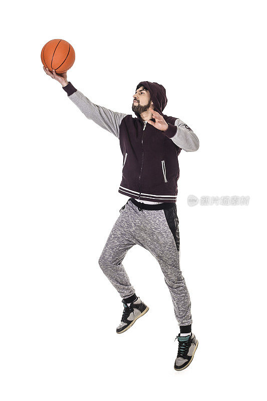 篮球运动员跳