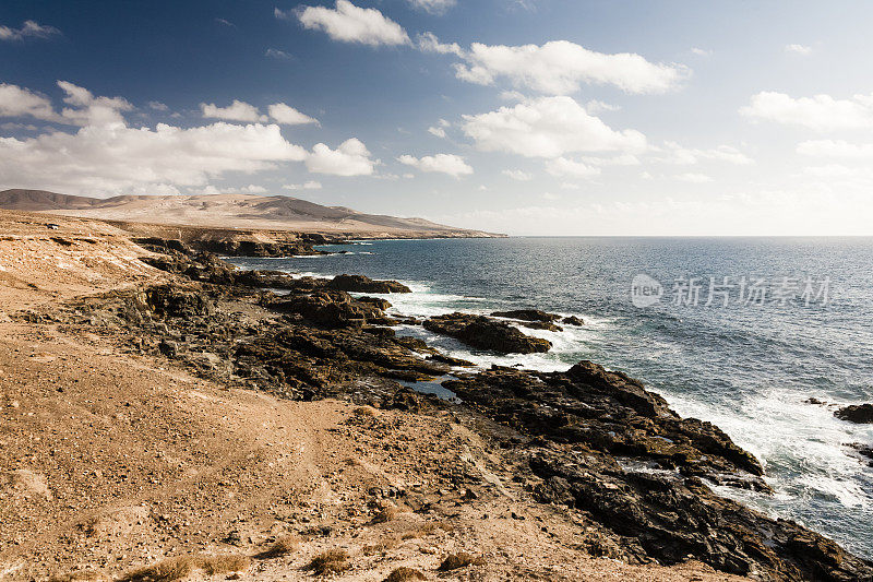 火山海景。Fuerteventura