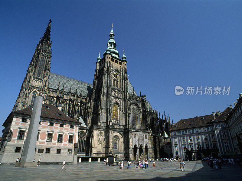 捷克共和国布拉格的圣维塔斯大教堂。