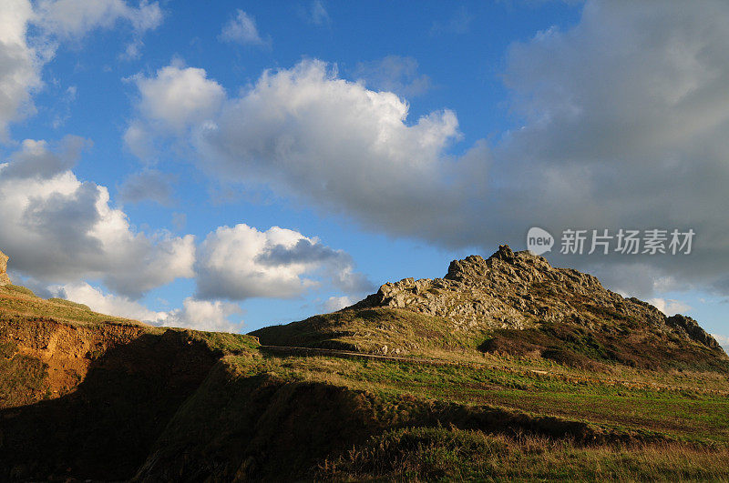 秋天的风景，泽西岛，英国