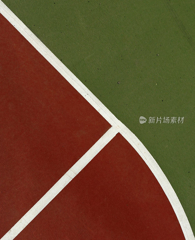 空中室外篮球场抽象形状线条图案