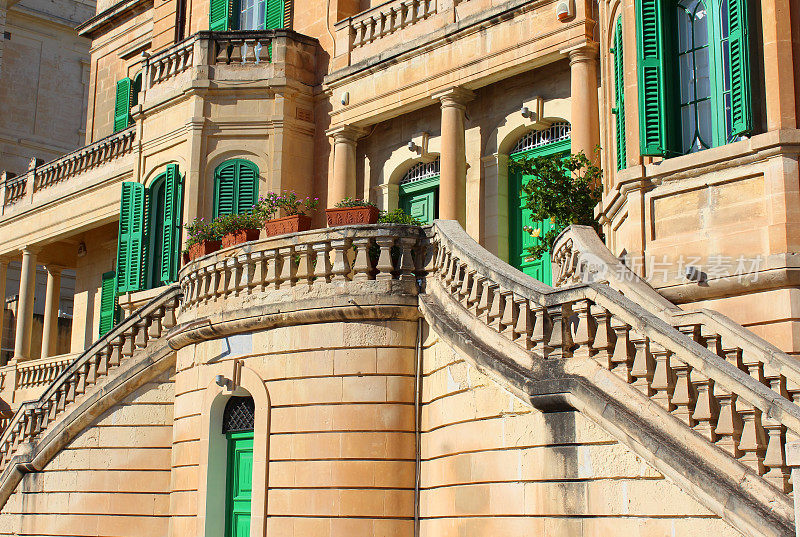 马耳他的殖民建筑联排别墅