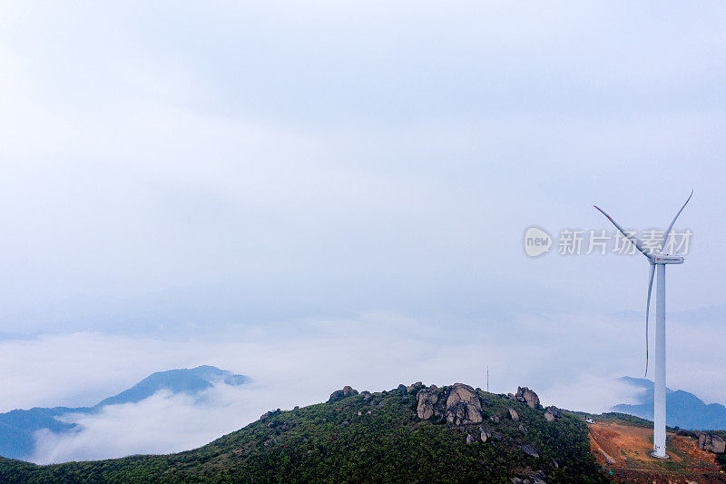 风力发电大面积分布在山区