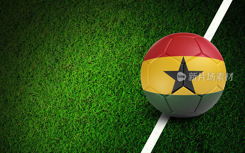 足球上的加纳国旗