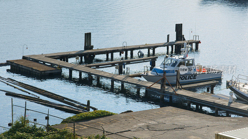 华盛顿州西雅图的警船