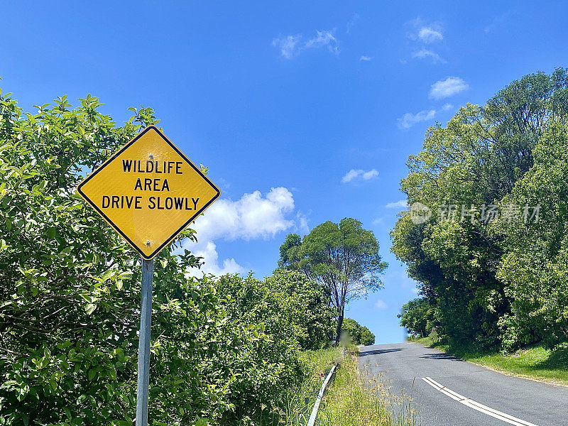 野生动物区道路标志