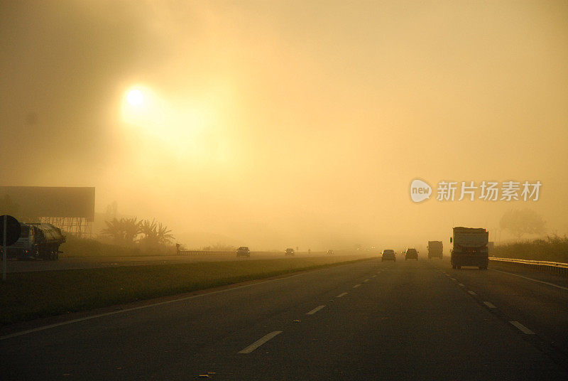 道路附近被烧毁