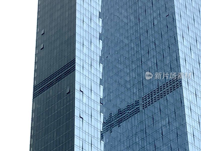 图形、抽象的玻璃建筑