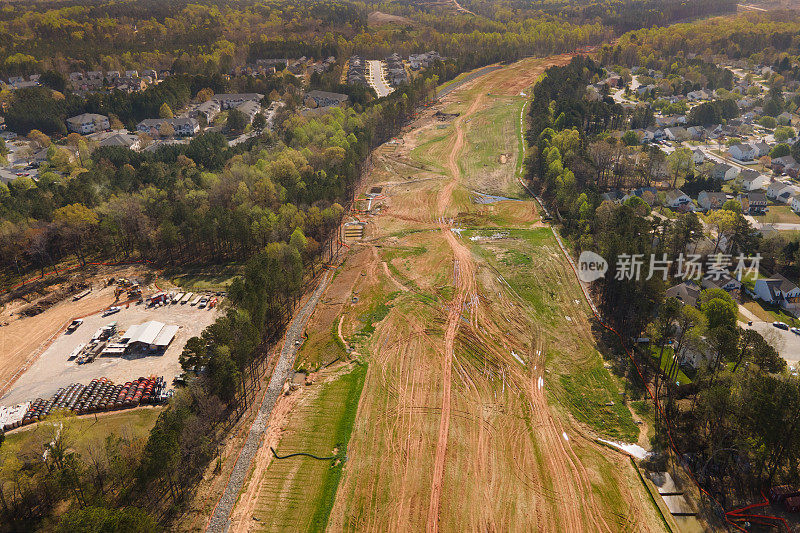 在建公路鸟瞰图