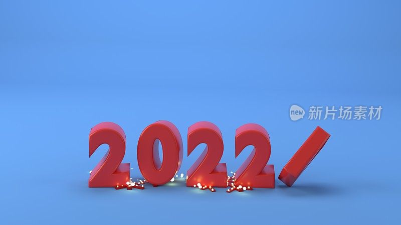 圣诞贺卡背景与雪花在2022标题