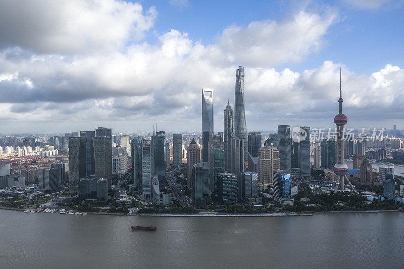 全景上海空中照片中国