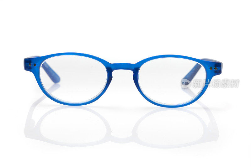 白色的蓝色小眼镜