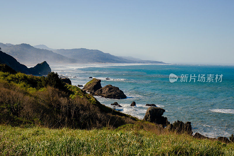 太平洋上美丽的俄勒冈海岸