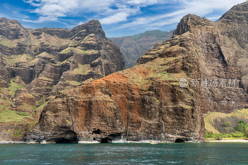 夏威夷考艾岛的纳帕利海岸