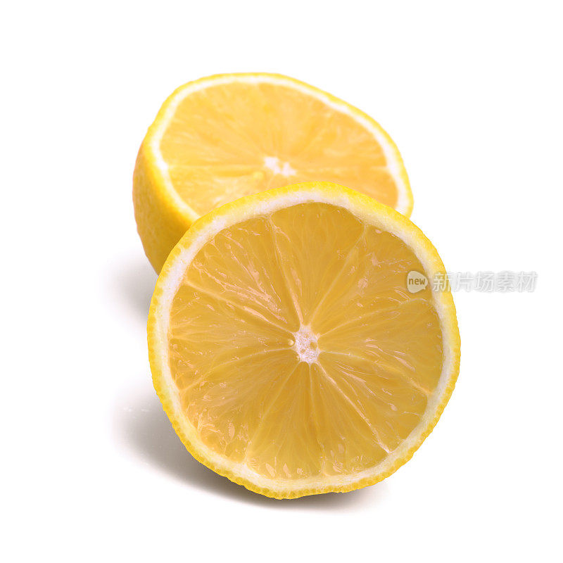 把柠檬切成白色