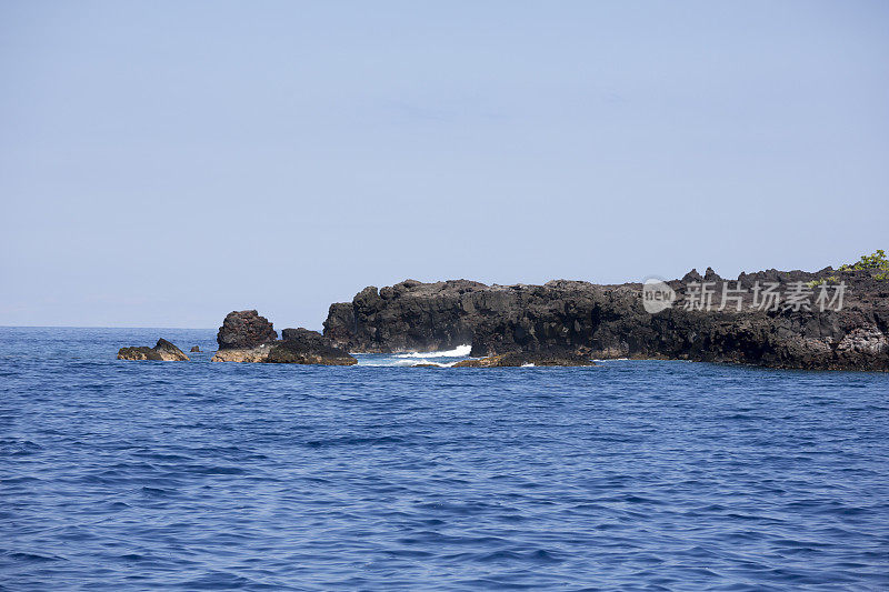 大岛科纳，夏威夷，美国洛基海岸线