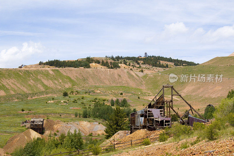 科罗拉多州Goldfield的废弃矿井