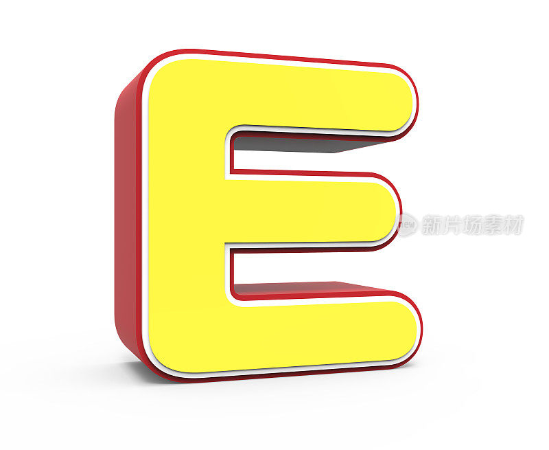 黄色字母E