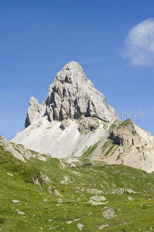 阿尔卑斯山风景优美的峰顶全景