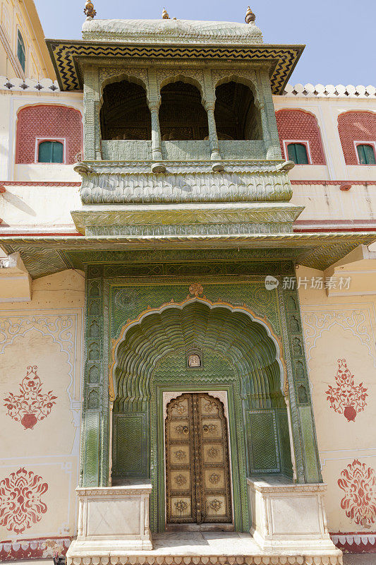 印度斋浦尔历史著名大门的入口