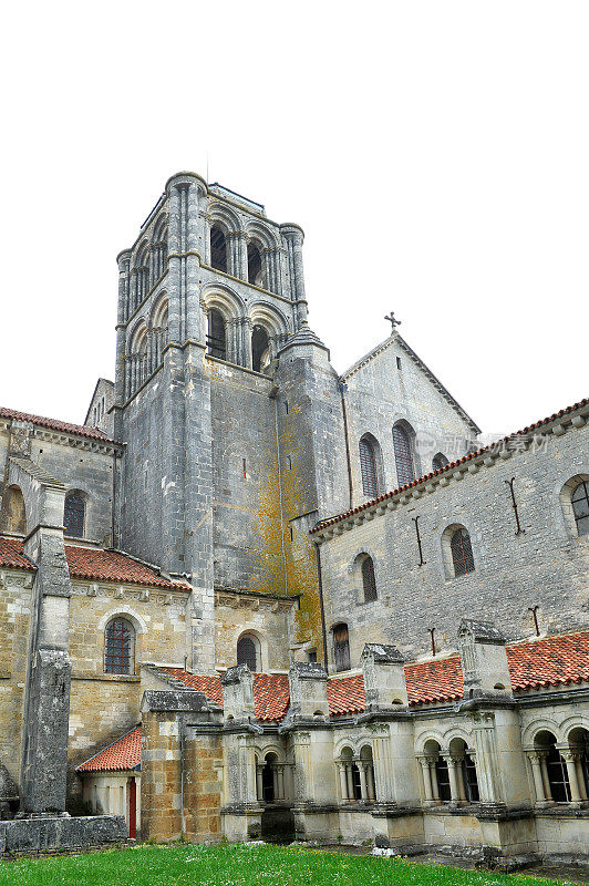韦泽莱大教堂-一个钟楼和修道院