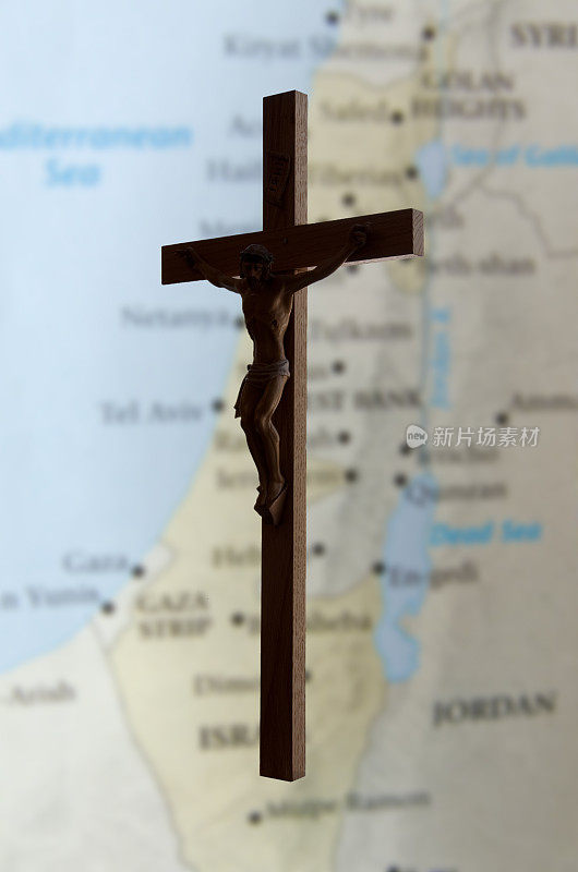 十字架和圣经地图