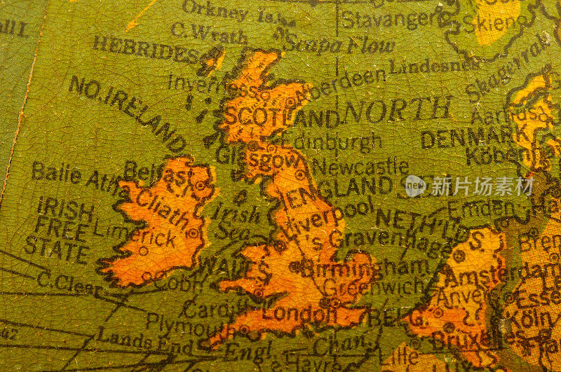 不列颠群岛的古老地图