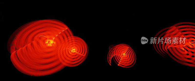 红色圆圈抽象灯光