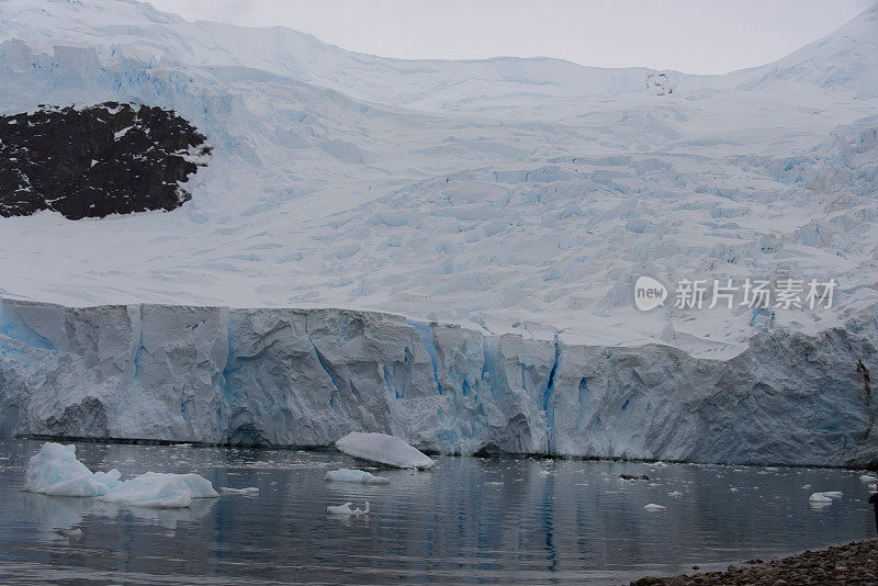 南极冰川海滩