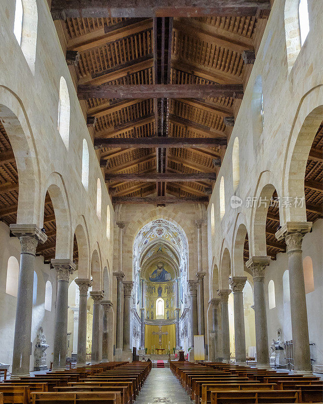 Cefalù大教堂，建于12世纪，联合国教科文组织世界遗产(意大利西西里岛)