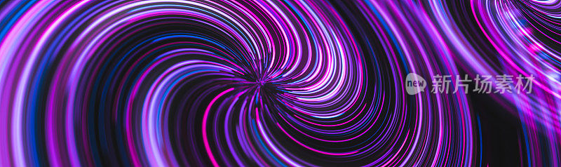 未来的抽象发光背景扭曲的霓虹灯曲线