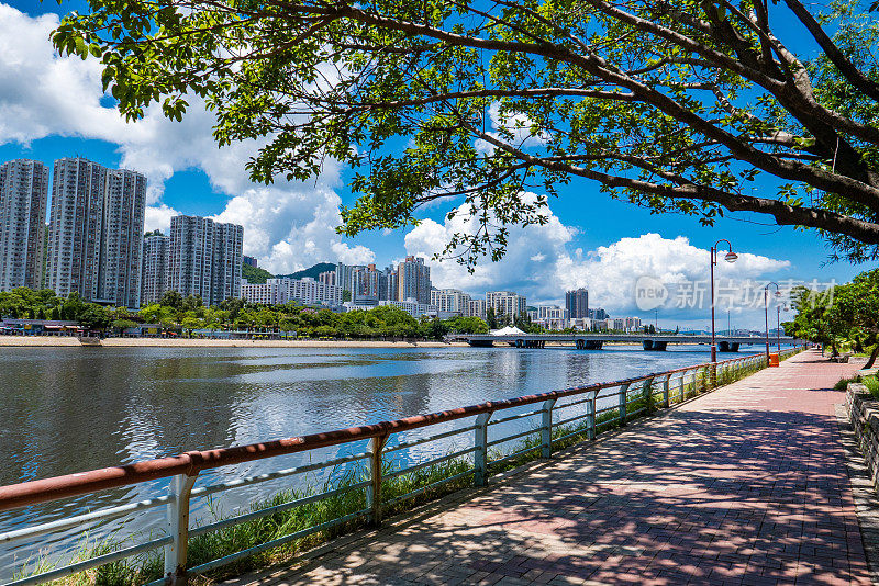 沙田区景色。香港新界