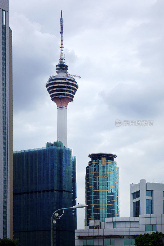 天空中的城市景观和吉隆坡塔