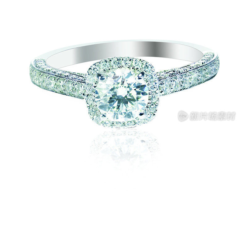 美丽的钻石结婚订婚戒指戒指solitaire与mul