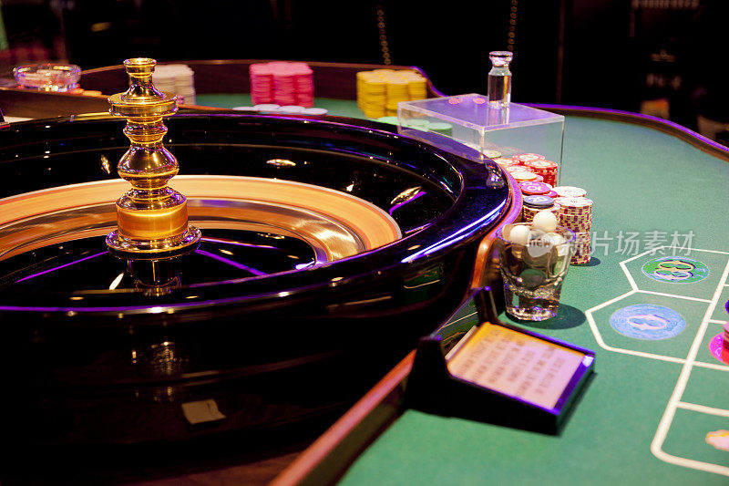 赌场轮盘赌桌上的转盘