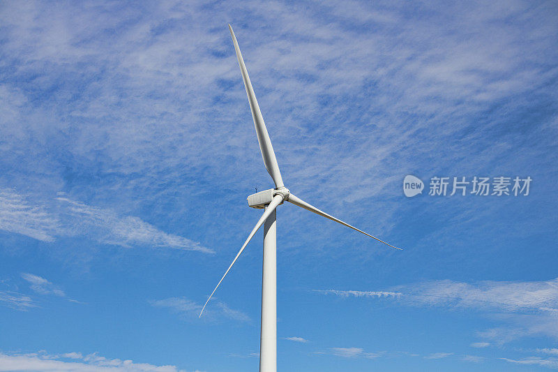 加州风力涡轮机发电可再生能源的库存照片