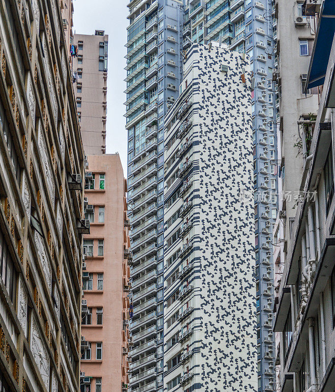 香港高密度的公寓建筑