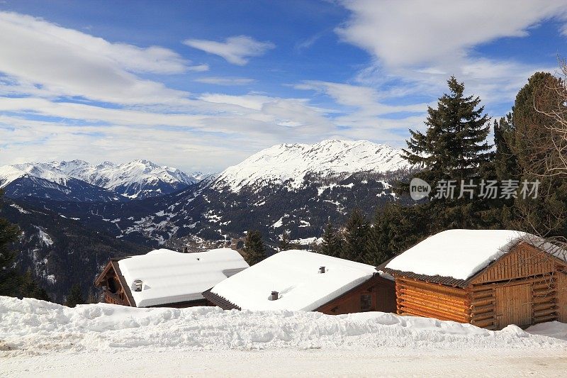 奥地利的雪山