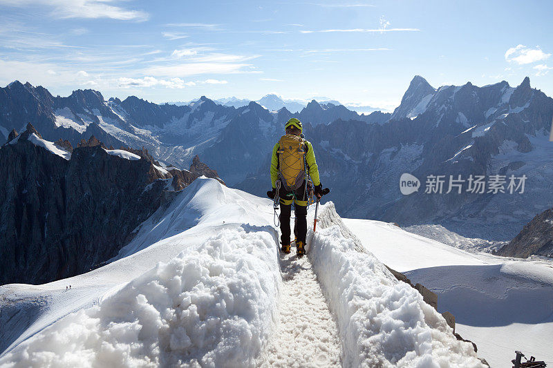 勃朗峰的阿尔卑斯山登山家