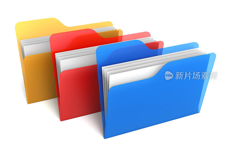 透明的颜色文件夹和文件