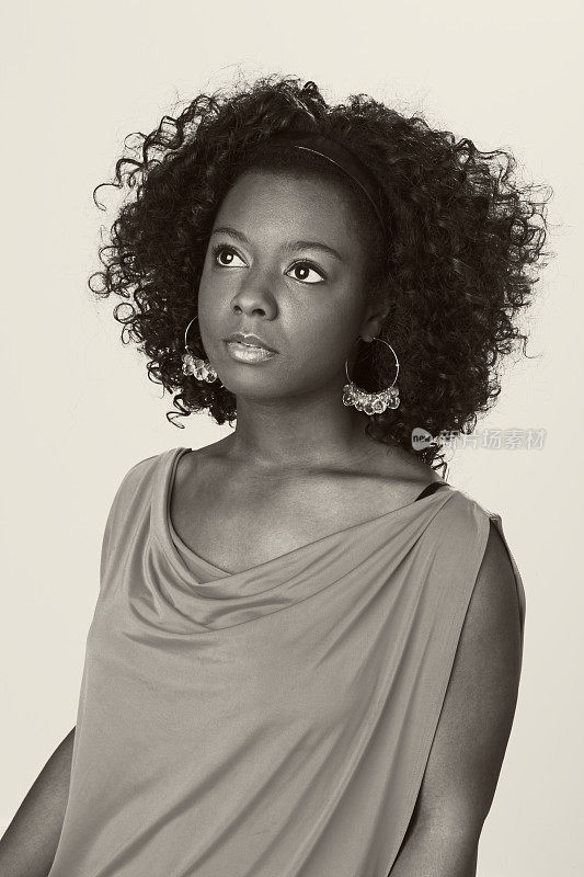 非裔美国女人美丽的肖像
