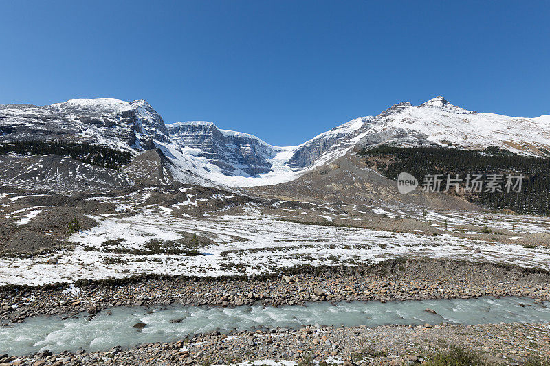 加拿大落基山脉的山顶景色