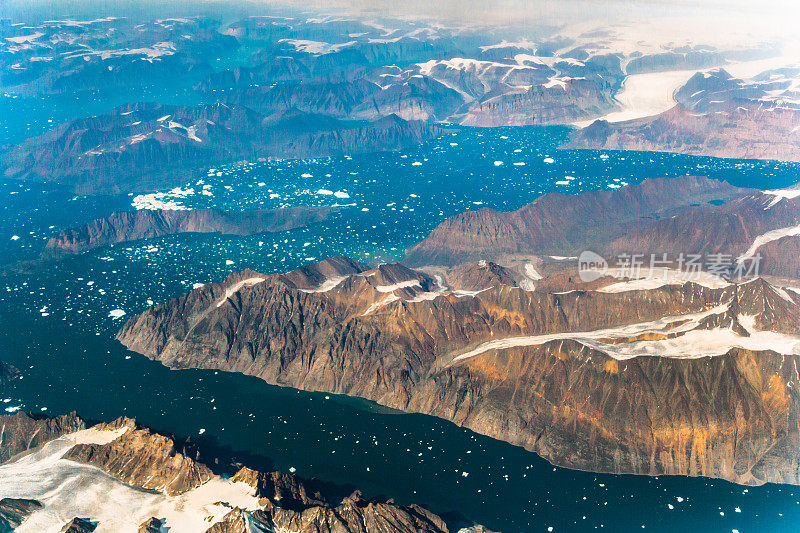 格陵兰岛鸟瞰图