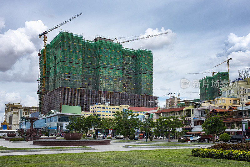 柬埔寨首都金边的建筑工程
