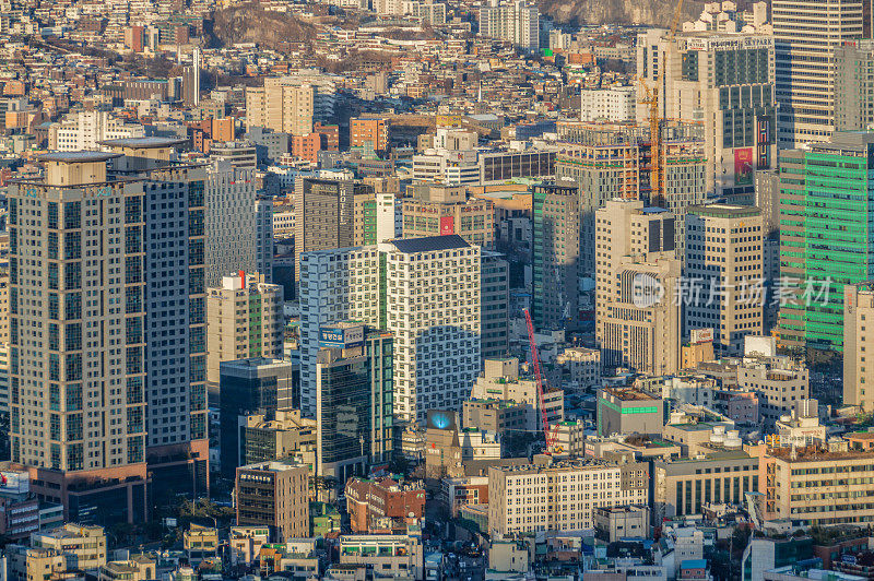 首尔的城市景观和城市天际线