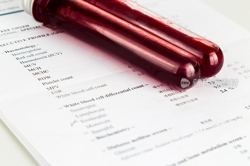 试管血液样本健康分析筛选报告