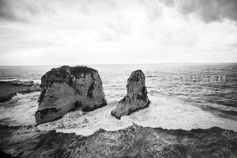 Raouché岩石，黎巴嫩贝鲁特