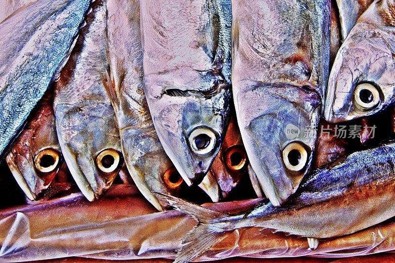 关闭的干鱼-曼谷鱼市场。