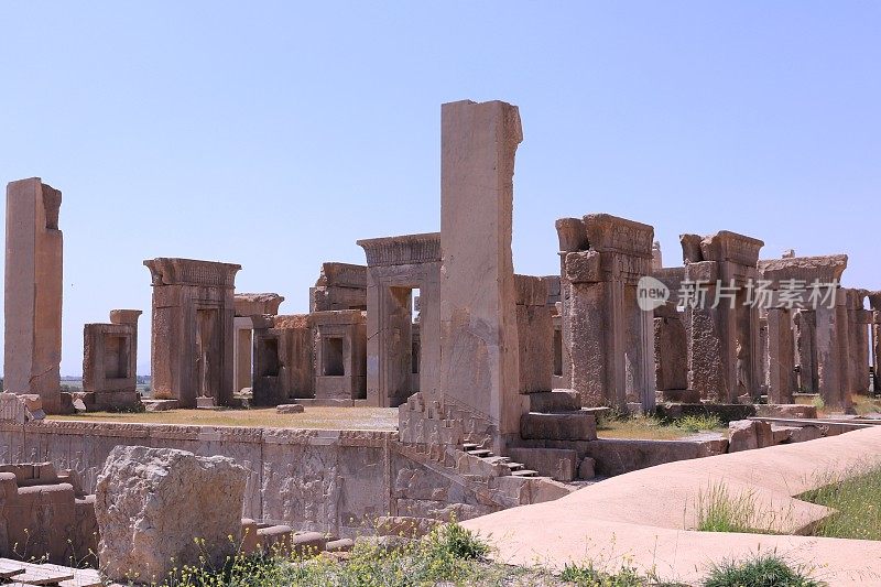 伊朗设拉子波斯波利斯的古代遗迹