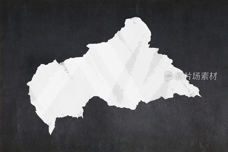 在黑板上画的中非共和国地图
